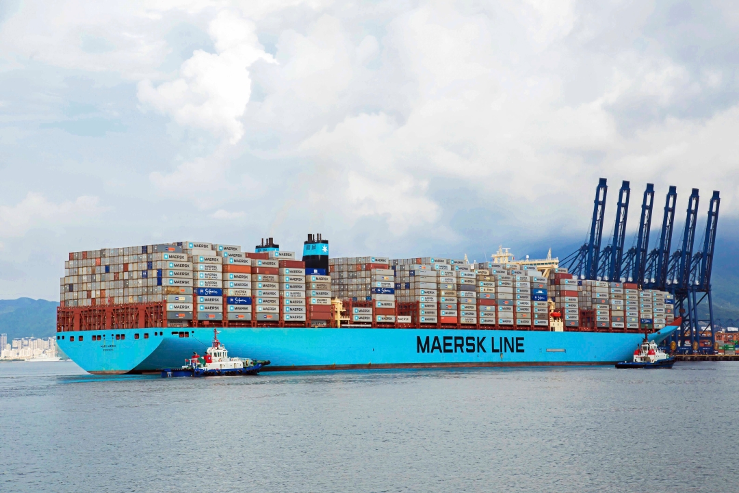 YICT welcomed the 18,000-TEU Mary Maersk, one of the world’s largest container vessels 
